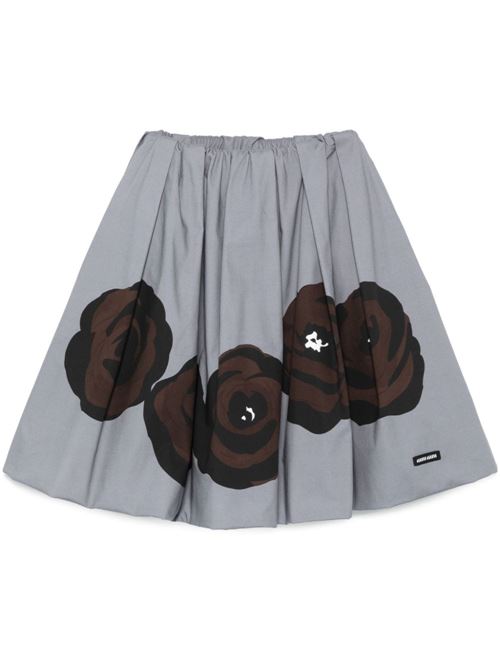 Midi skirt with print MIU MIU | MG230515W3F03ZY